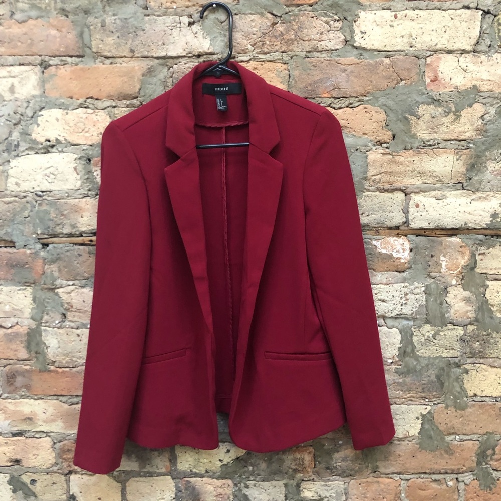 Maroon blazer jacket